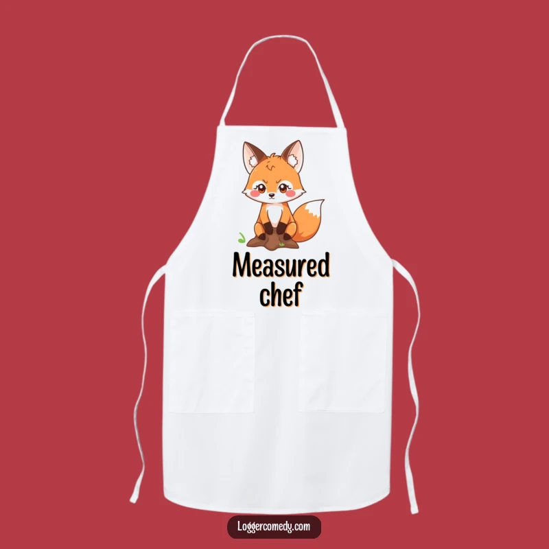 Funny Fox Measuring Apron: Determined Chef Wear, Humorous Funny Gift!