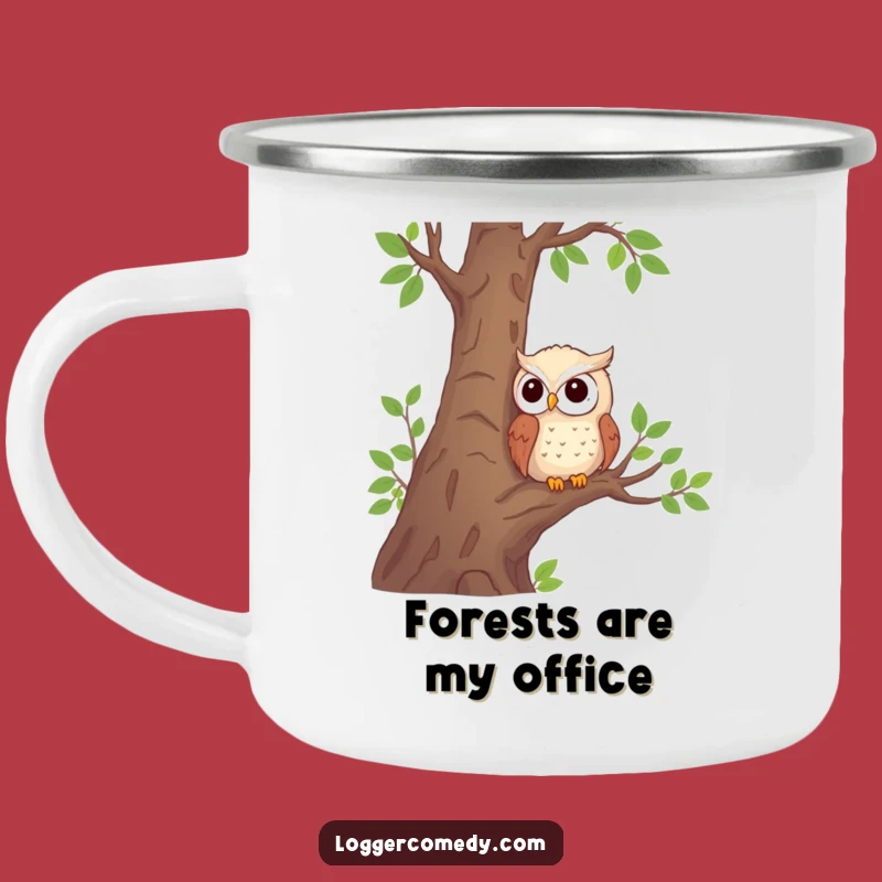 Funny Shy Owl Camping Mug: Durable Outdoor Drinkware, Hilarious Nature Gift, Perfect Funny Gift