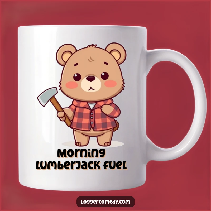 Funny Plaid Bear Axe Mug - Hilarious Gift for Lumberjacks & Bears!