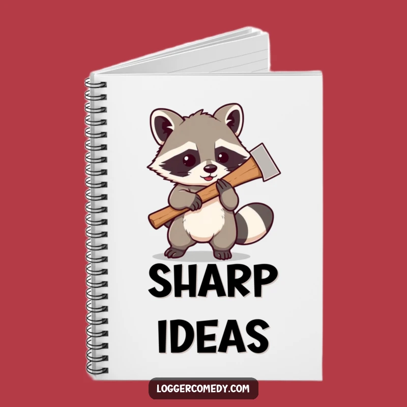 Funny Raccoon Axe Notebook: Playful Bandit Journal, Humorous Funny Gift!