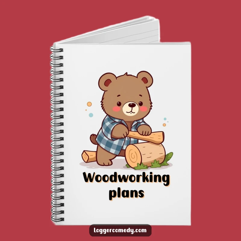 Funny Bear Flannel Notebook: Cute Chopping Journal, Humorous Funny Gift!